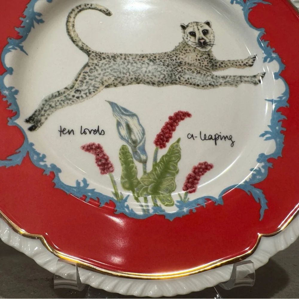 Lou Rota‎ 12 days of Christmas Plate ( ten Lords Leaping)